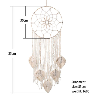 Atrapasueños de macramé bohemio para colgar en la pared, decoración nórdica, tapiz hecho a mano, adornos para el hogar, decoración de la sala de estar (dreamcatcher D7655)